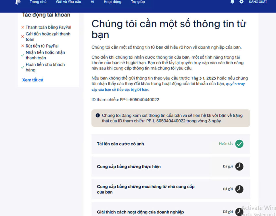 gỡ limit paypal HMA